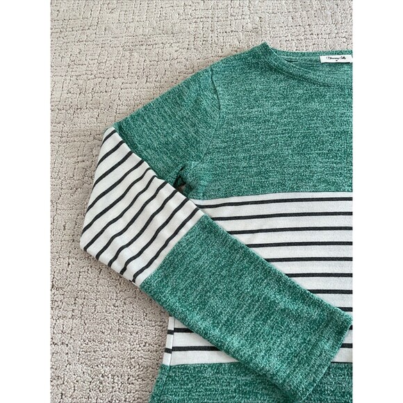 Blooming Jelly Women's Long Sleeve Round Neck Multicolor Stripe Sweater Size M - Picture 5 of 10